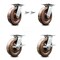 Service Caster 8 Inch High Temp Phenolic Swivel Caster Swivel Locks 2 Brakes SCC, 2PK SCC-35S820-PHRHT-BSL-2-SLB-2 - alternate 1